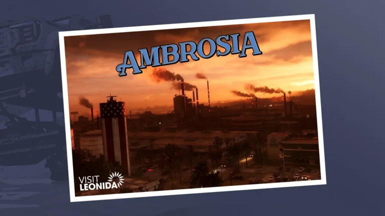 Official Ambrosia postcard artwork from Grand Theft Auto VI by Rockstar Games.