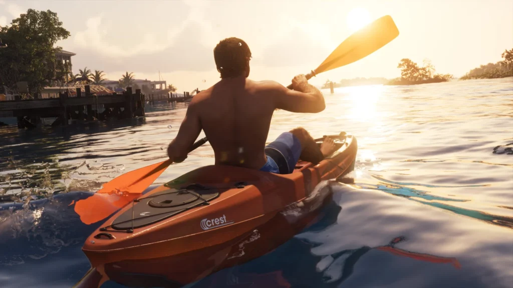 Crest Kayak shown in official Grand Theft Auto VI media by Rockstar Games.